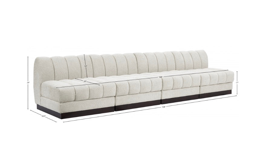 London Chenille Fabric Sofa- 4 Seat