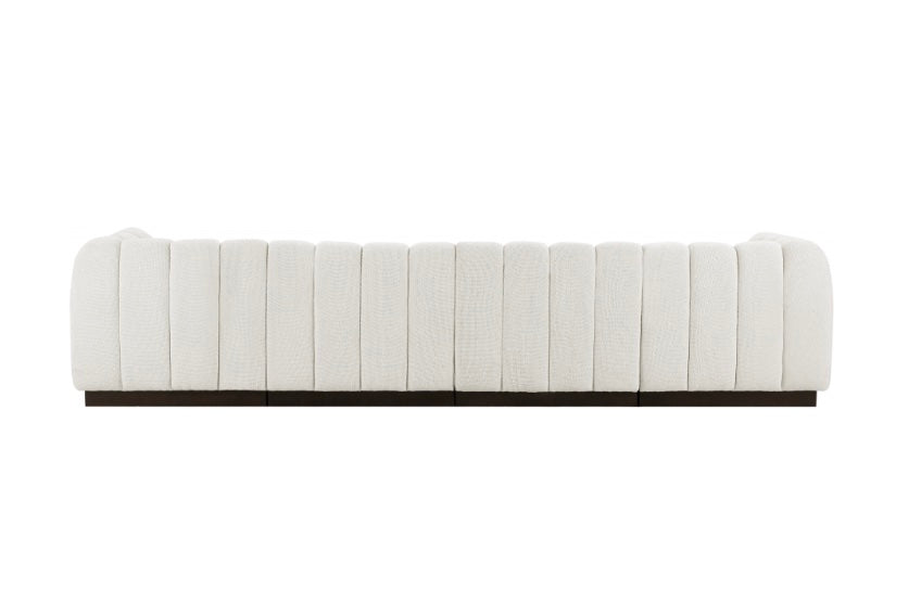 London Chenille Fabric Sofa with Arms- 4 Seat