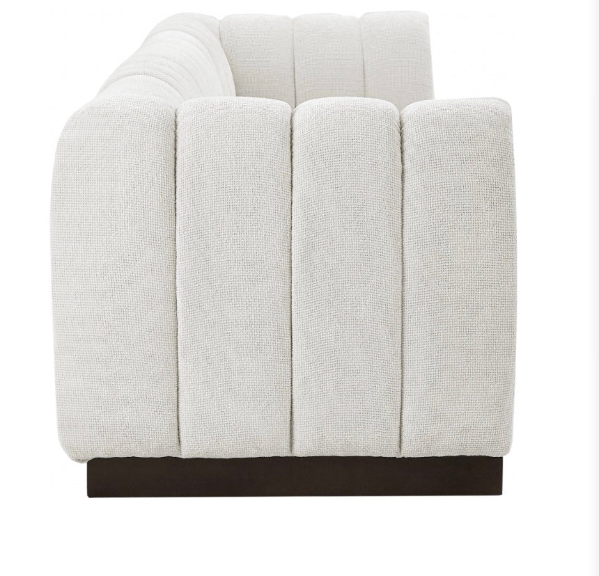 London Chenille Fabric Sofa with Arms- 4 Seat