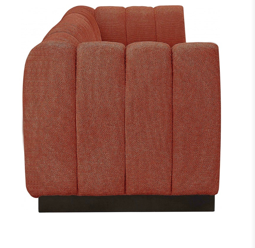 London Chenille Fabric Sofa with Arms- 4 Seat