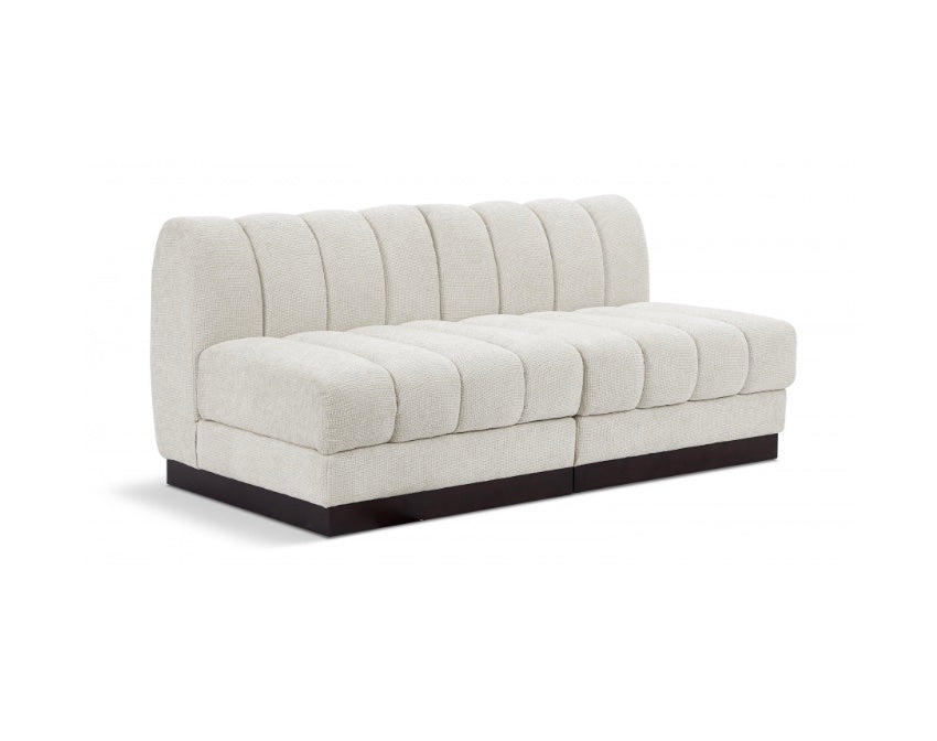 London Chenille Fabric Loveseat
