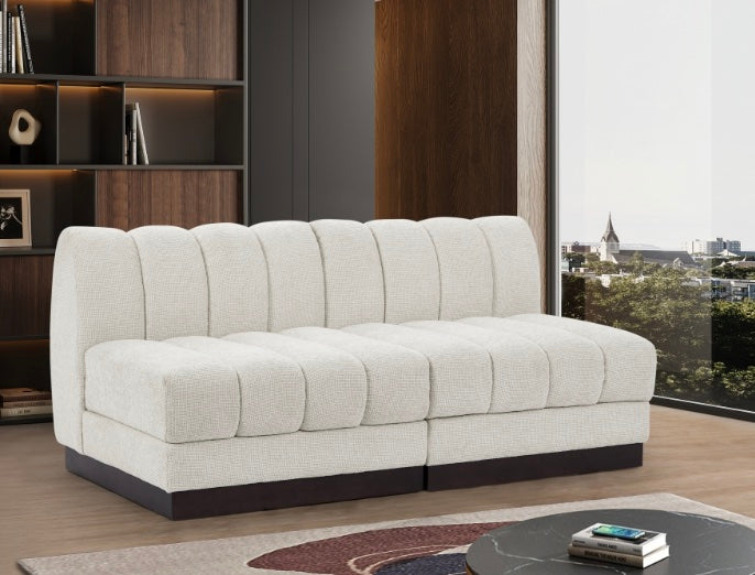 London Chenille Fabric Loveseat