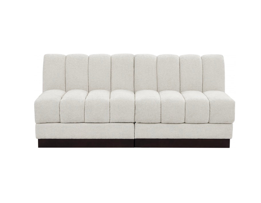 London Chenille Fabric Loveseat