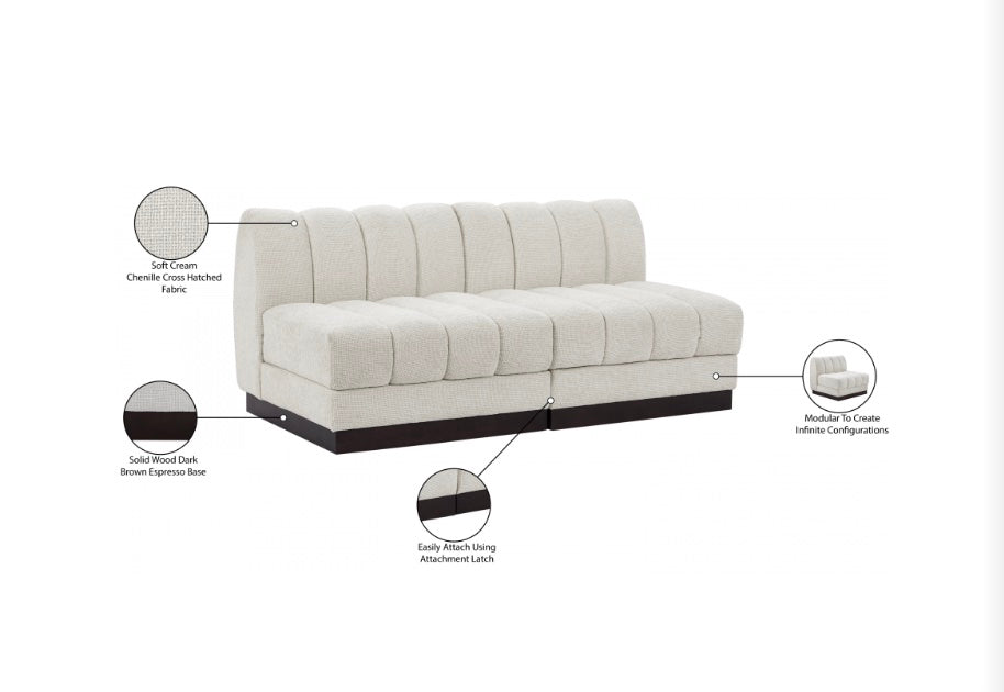 London Chenille Fabric Loveseat