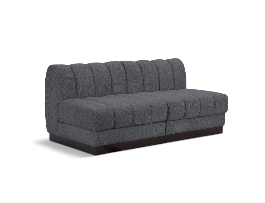London Chenille Fabric Loveseat