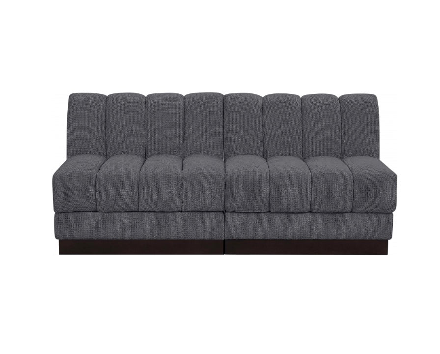London Chenille Fabric Loveseat