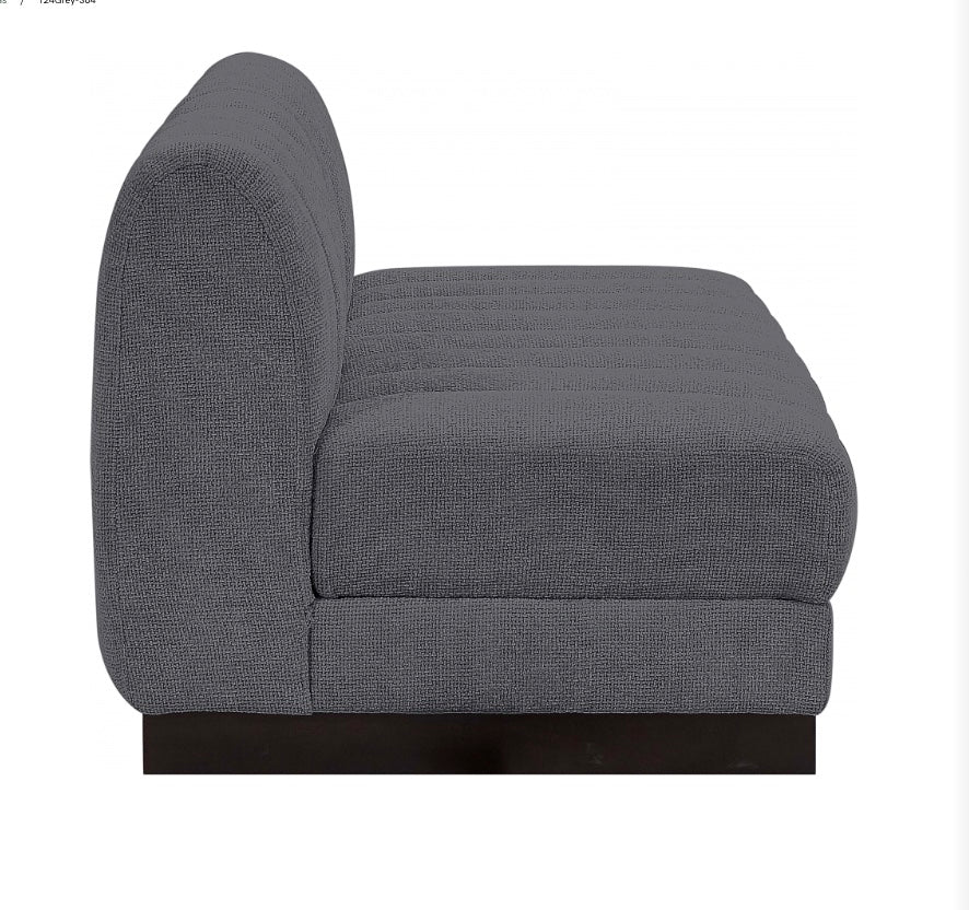 London Chenille Fabric Loveseat