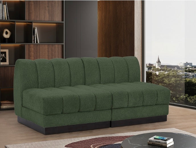 London Chenille Fabric Loveseat
