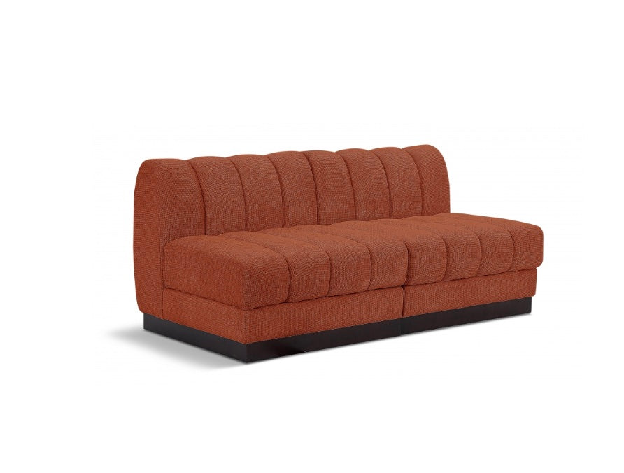London Chenille Fabric Loveseat