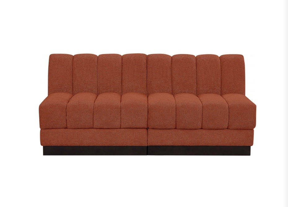 London Chenille Fabric Loveseat