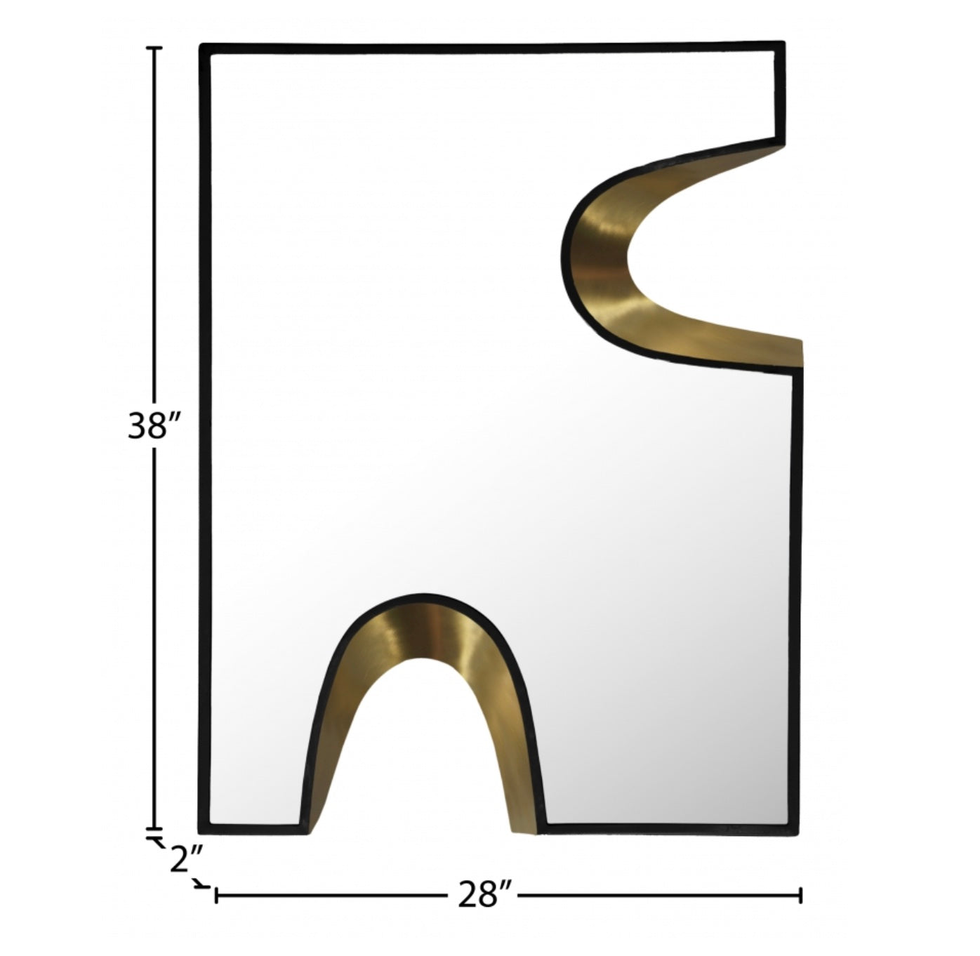 Puzzle Piece Mirror- Gold