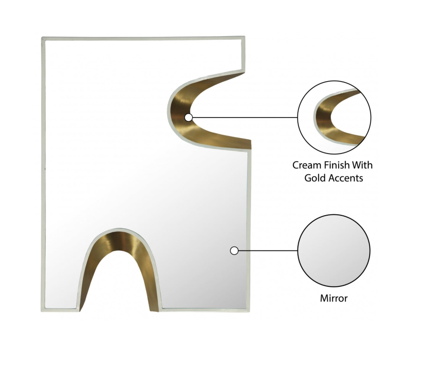 Puzzle Piece Mirror- Gold