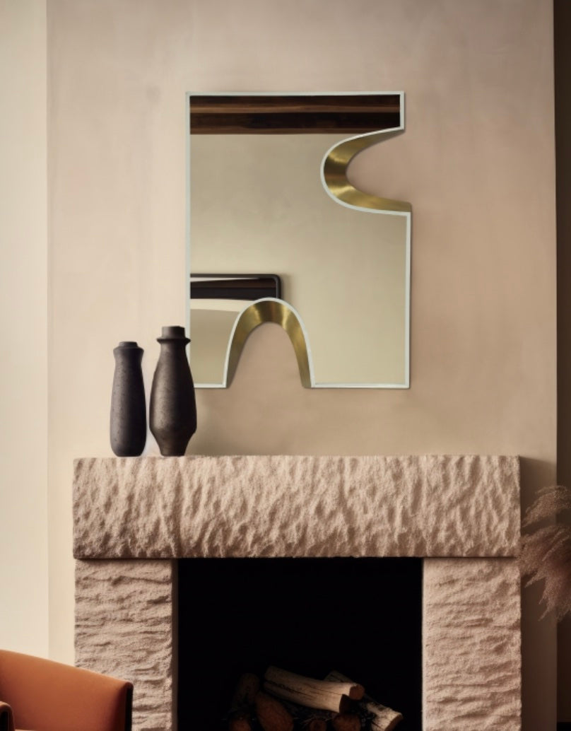 Puzzle Piece Mirror- Gold