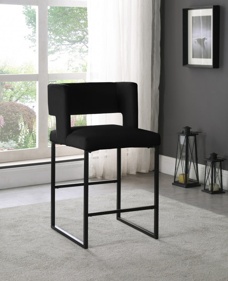 Aliyah Velvet Counter Stool Set of 2