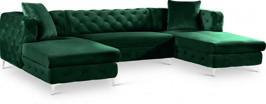 Oakland Velvet 3pc. Sectional