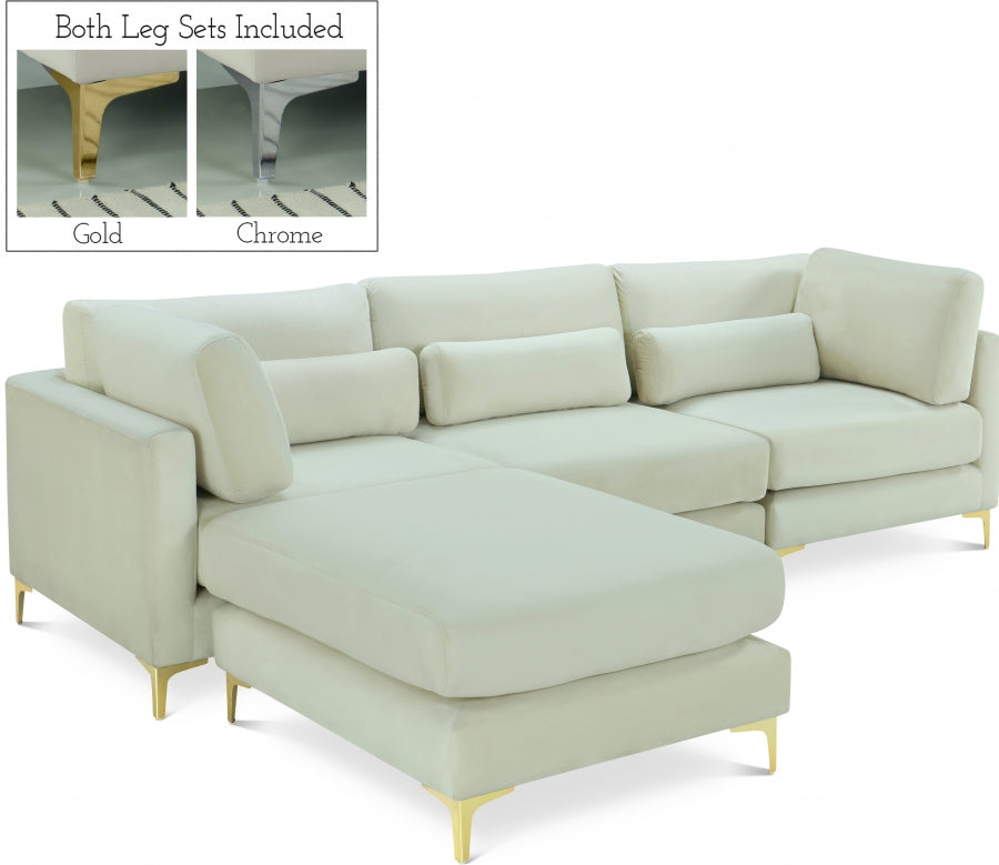 Manifest Velvet Modular Reversible Sectional