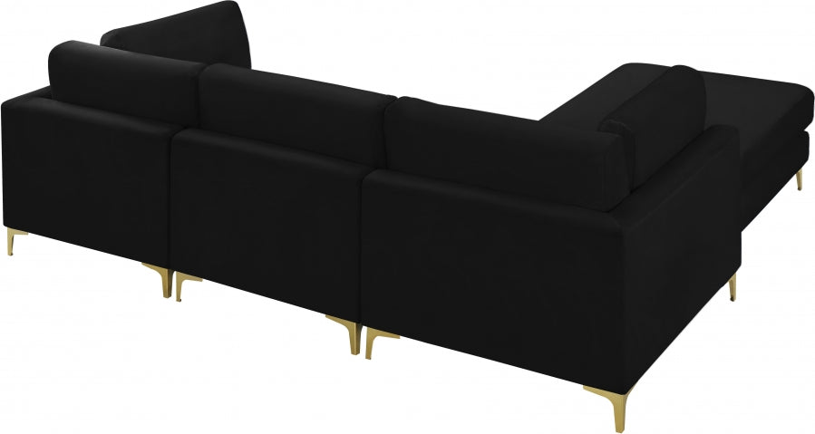 Manifest Velvet Modular Reversible Sectional