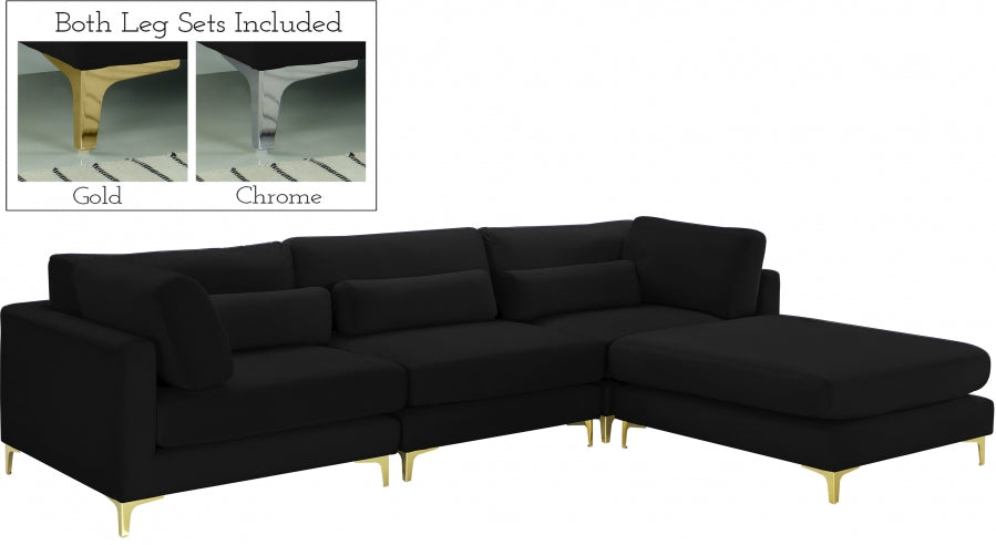 Manifest Velvet Modular Reversible Sectional