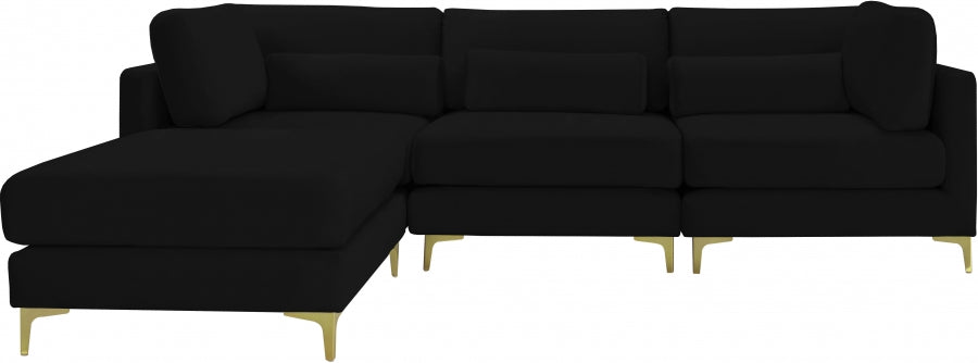 Manifest Velvet Modular Reversible Sectional