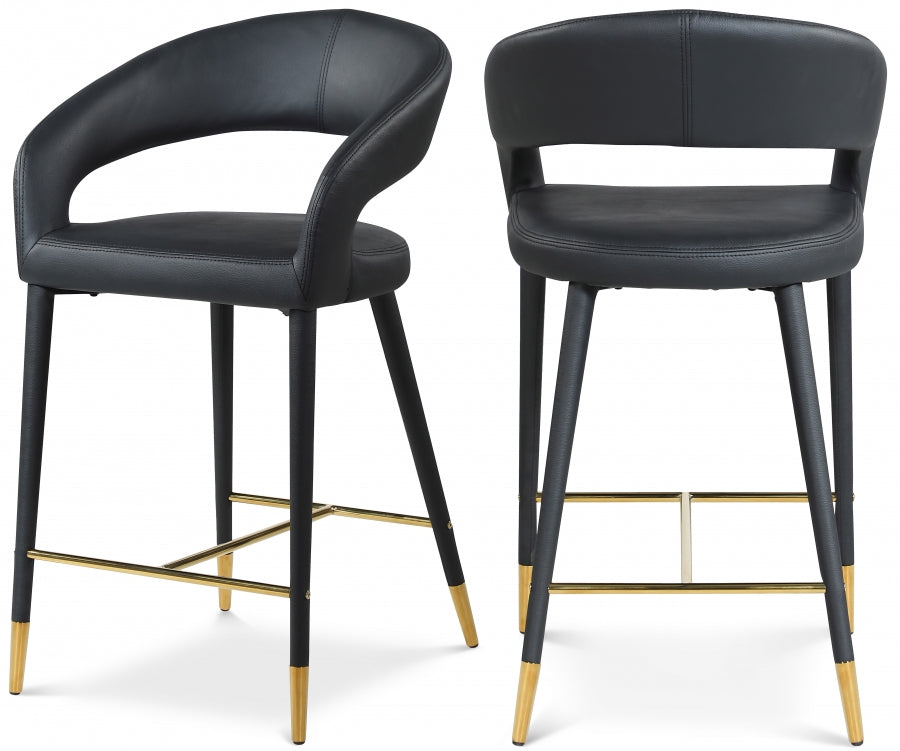 Beyonce || Faux Leather Stool Set of 2