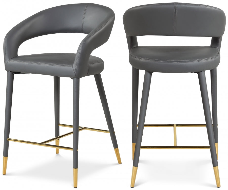 Beyonce || Faux Leather Stool Set of 2