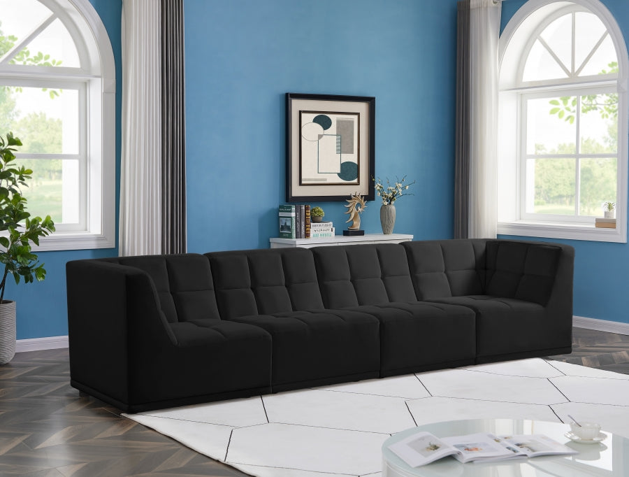 Brian Velvet Modular 128" Sofa