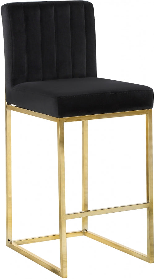 Gianna Gold Velvet Counter Stool Set of 2