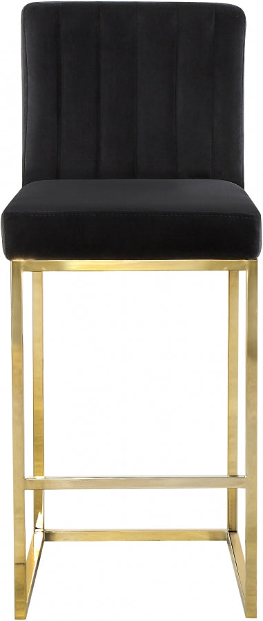 Gianna Gold Velvet Counter Stool Set of 2