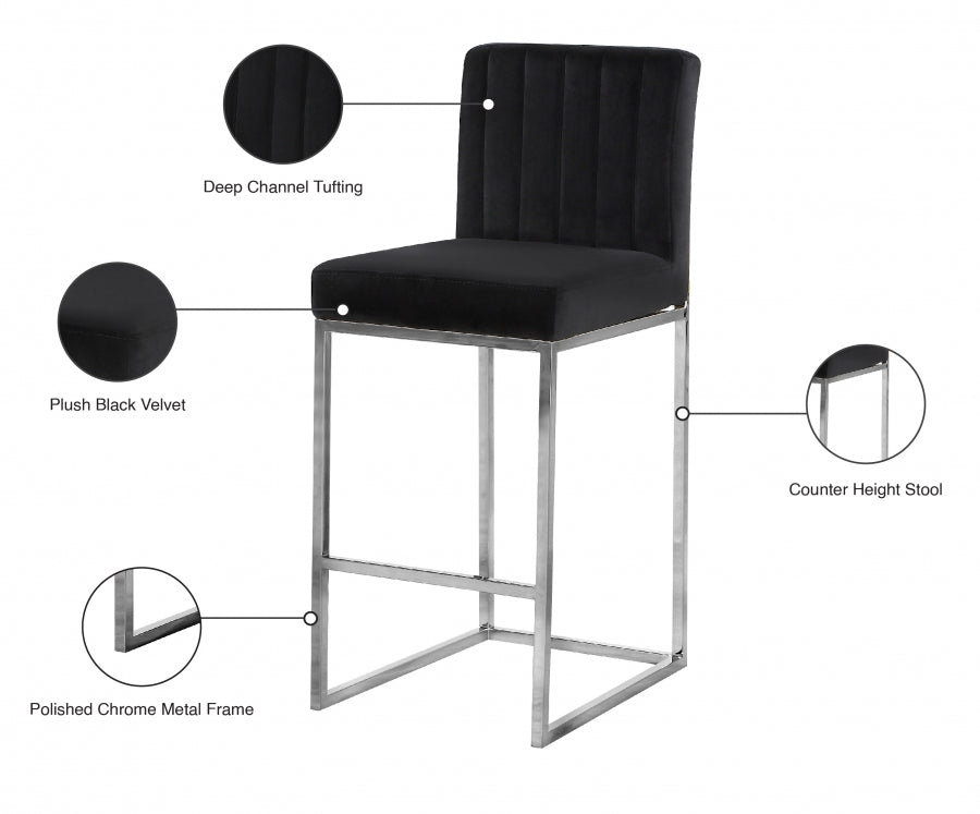 Giselle Velvet Counter Stool Set of 2