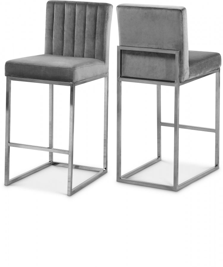 Giselle Velvet Counter Stool Set of 2