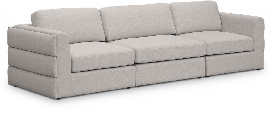 Gisele Linen Textured Modular 114" Sofa