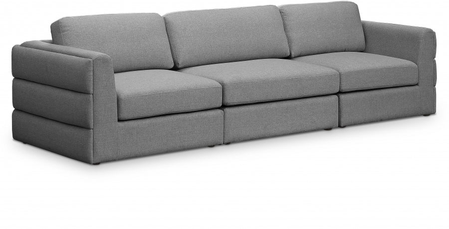 Gisele Linen Textured Modular 114" Sofa