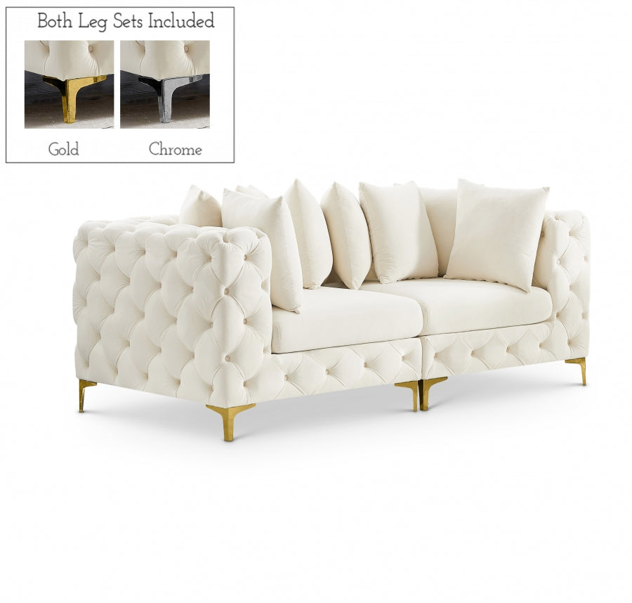 Lottery 78" Velvet Modular Sofa