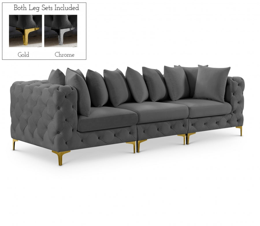 Lottery 108" Velvet Modular Sofa
