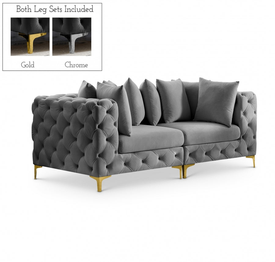 Lottery 78" Velvet Modular Sofa