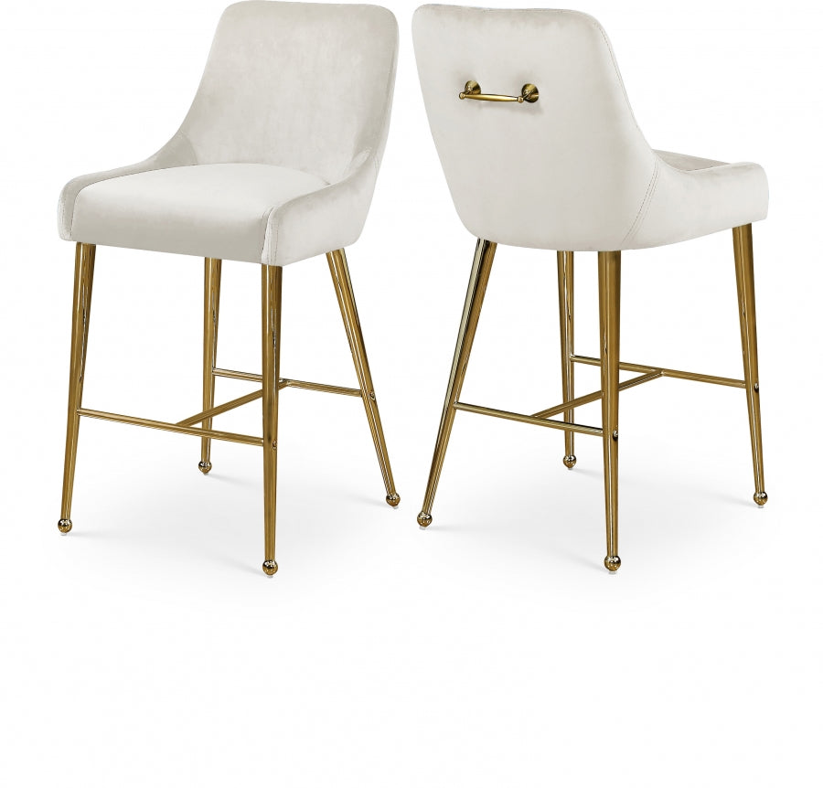 Luxury Louie Velvet Counter Stool Set of 2