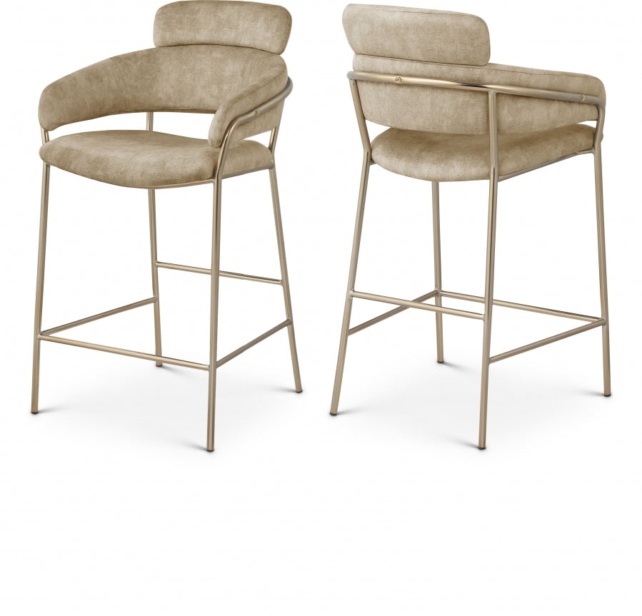 Chic Velvet Counter Stool Set of 2