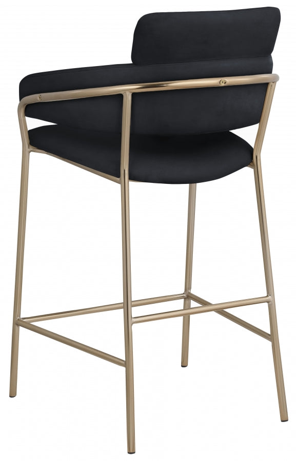Chic Velvet Counter Stool Set of 2