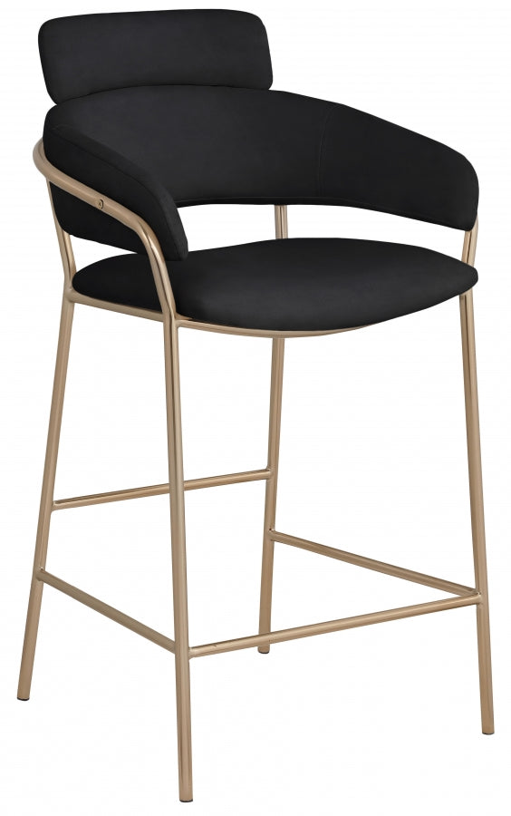 Chic Velvet Counter Stool Set of 2