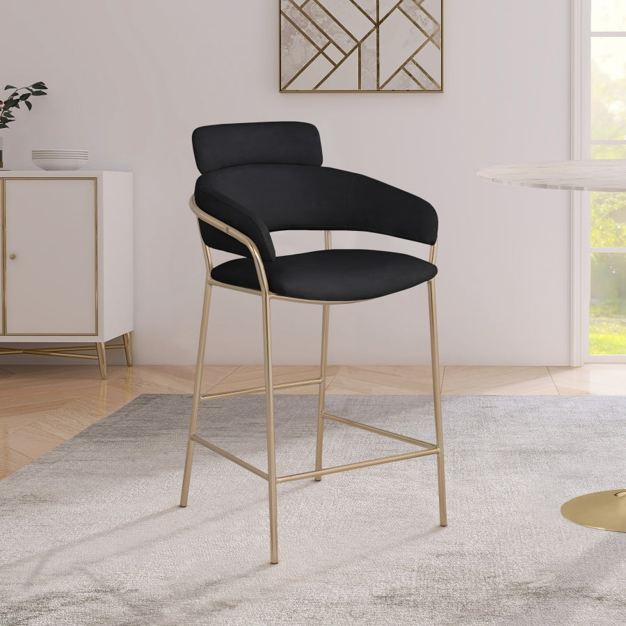 Chic Velvet Counter Stool Set of 2