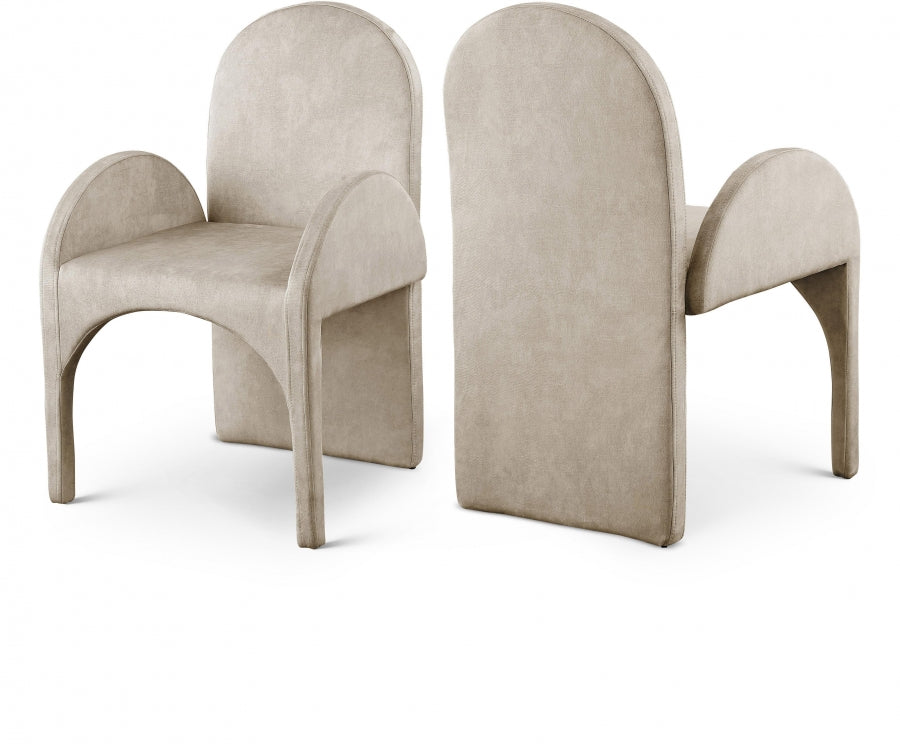 Luxury Money Leather Dining Chair Set of 2
