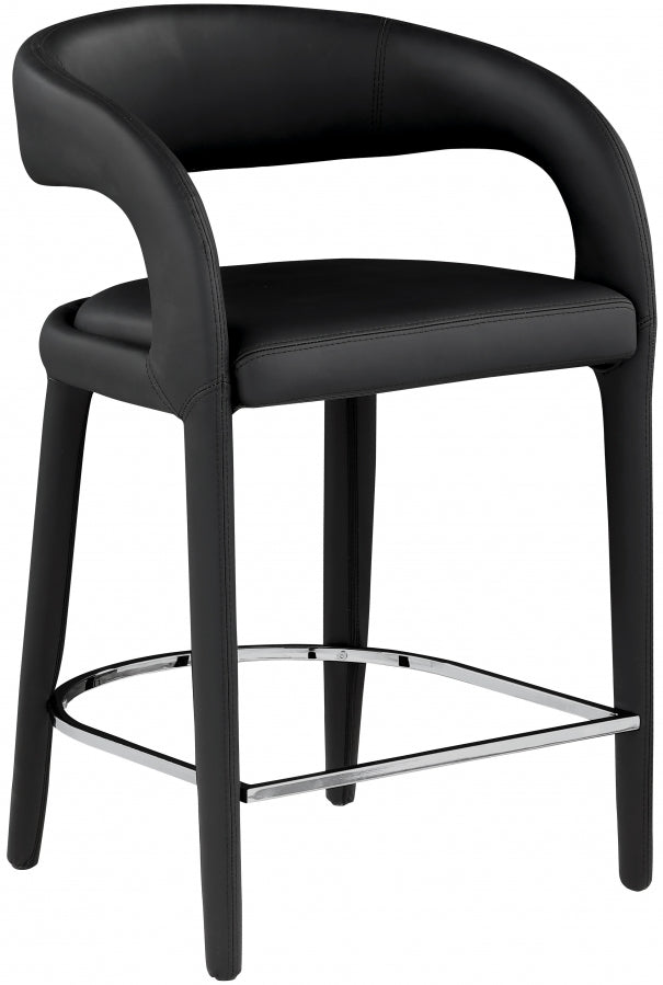 New York Faux Leather Counter Stool Set of 2