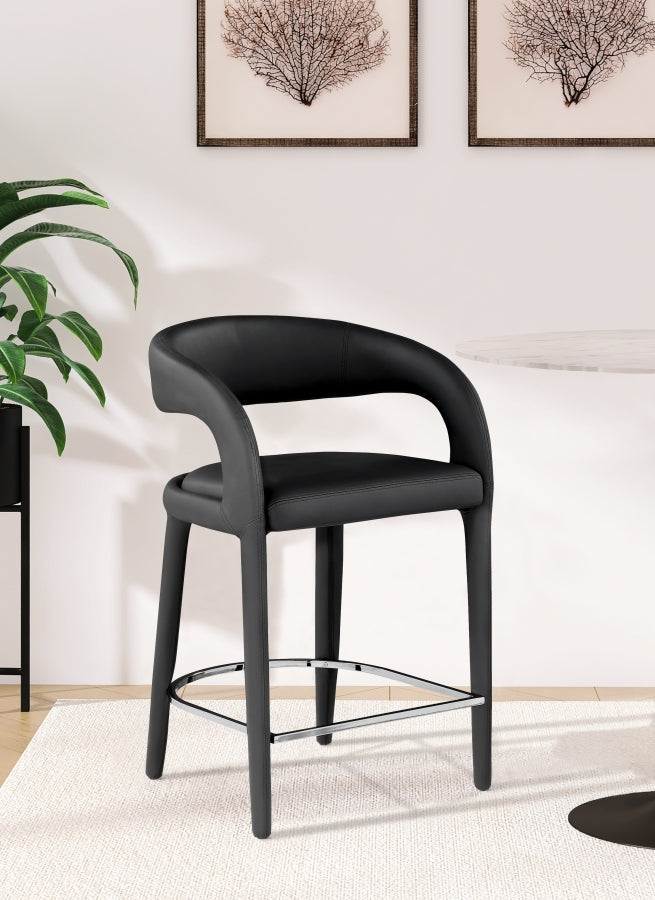 New York Faux Leather Counter Stool Set of 2
