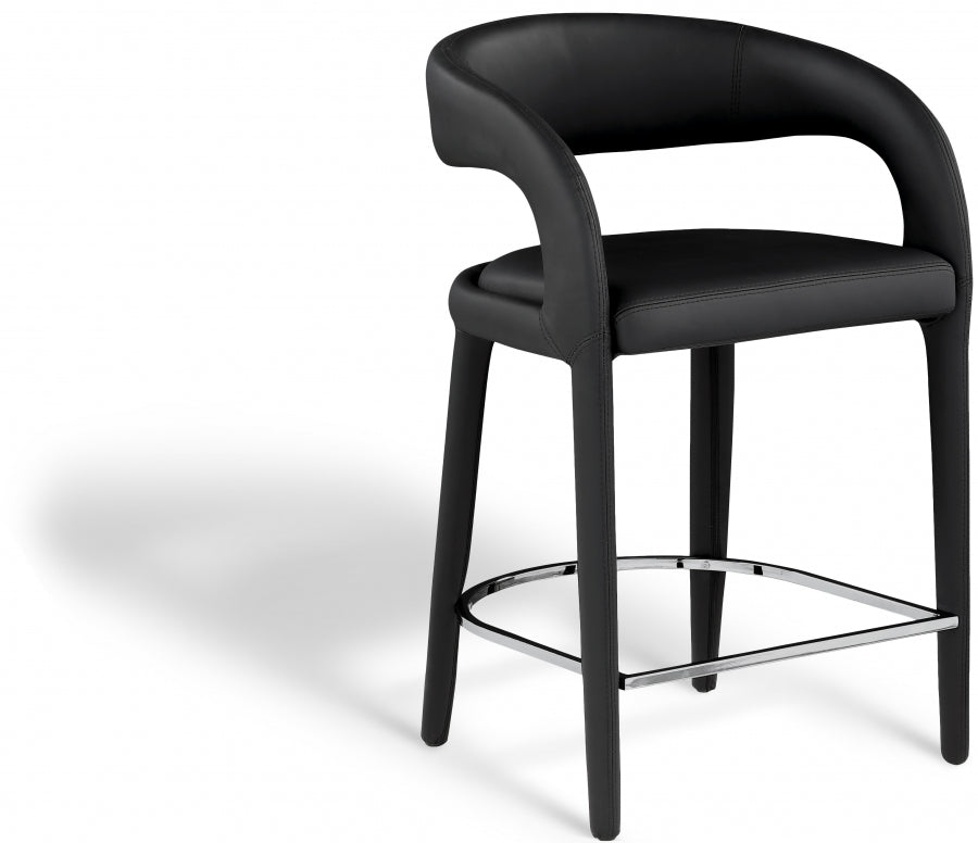 New York Faux Leather Counter Stool Set of 2
