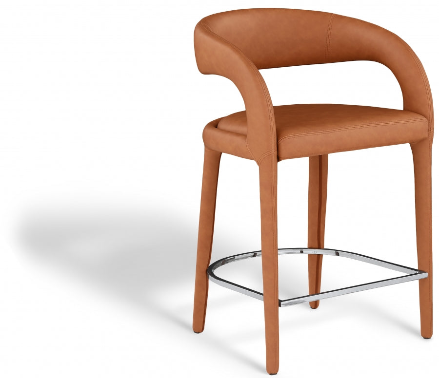 New York Faux Leather Counter Stool Set of 2