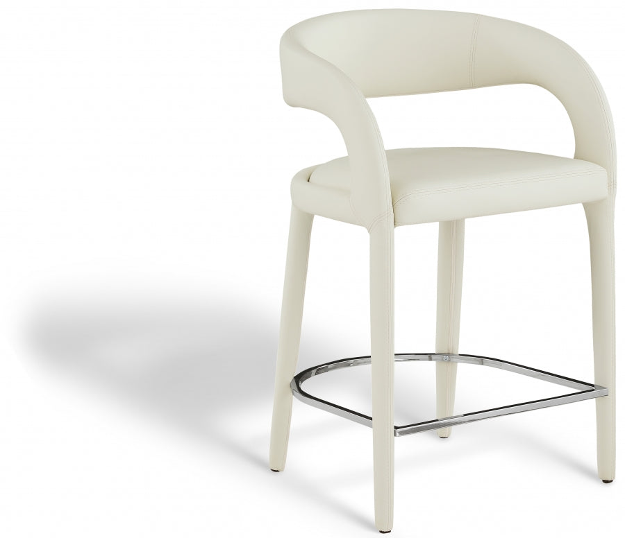 New York Faux Leather Counter Stool Set of 2