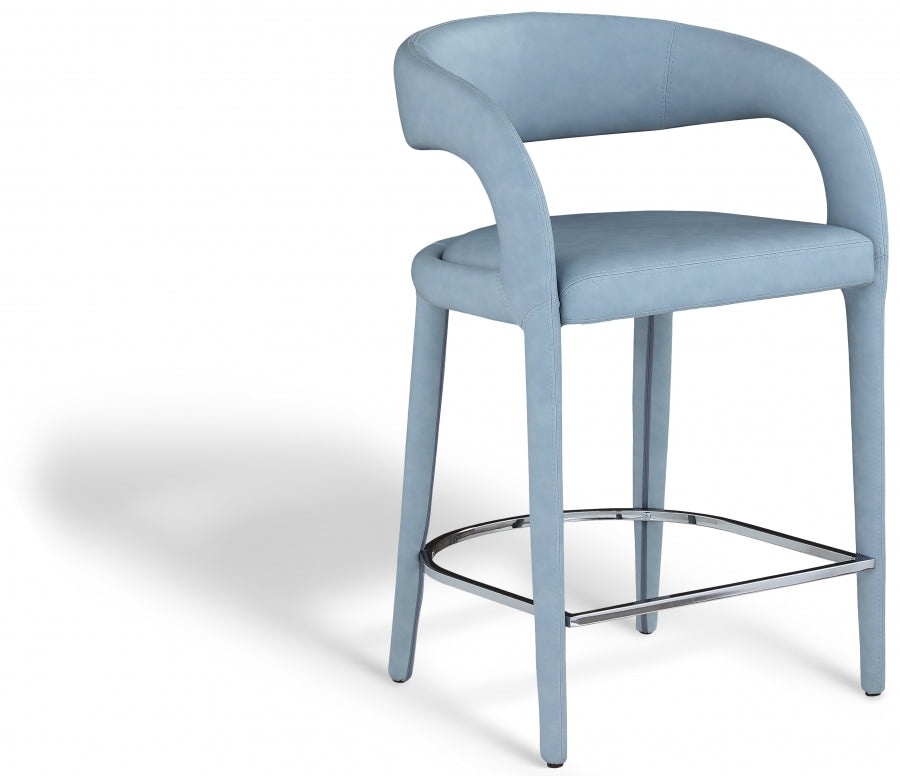 New York Faux Leather Counter Stool Set of 2