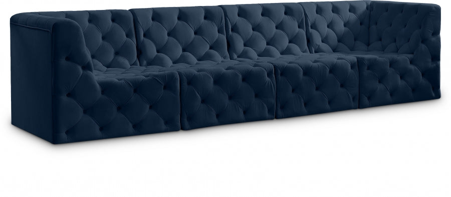 Forever Tuft Velvet Modular 128" Sofa