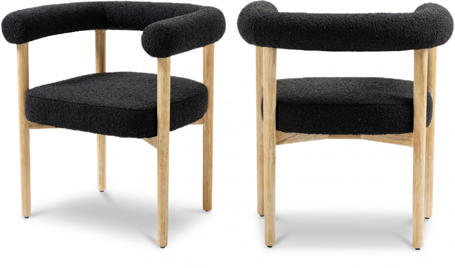 Judgement Boucle Fabric Dining Chair Set of 2