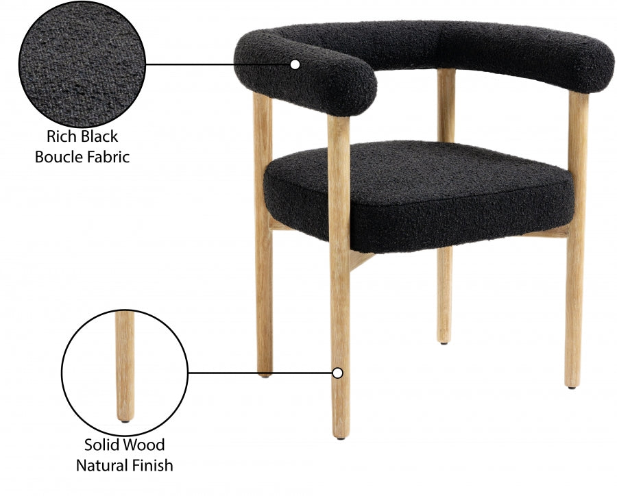 Judgement Boucle Fabric Dining Chair Set of 2